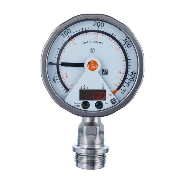 德國IFM易福門帶模擬顯示屏的齊平式壓力傳感器PG2438 PG-,25BREB12-MFRKG/US/ /P