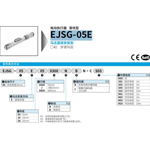 CKD喜開理電動執(zhí)行器（無馬達型）滑塊型EJSG-05E050050BCN-CN00