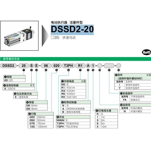 CKD喜開理電動(dòng)執(zhí)行器（無馬達(dá)型）活塞桿型DSSD2-20SE-06075T3PVRXBX