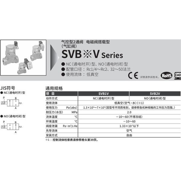 CKD喜開理氣控型2通閥（氣缸閥）SVB2V-32A-02CS-AC100V