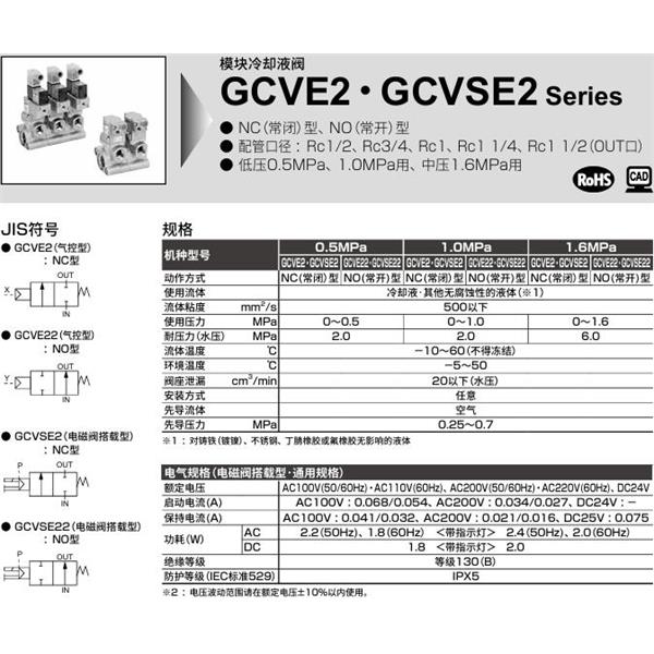 CKD喜開(kāi)理氣控式2通閥（冷卻液閥）GCVE2-3-40A-16-B