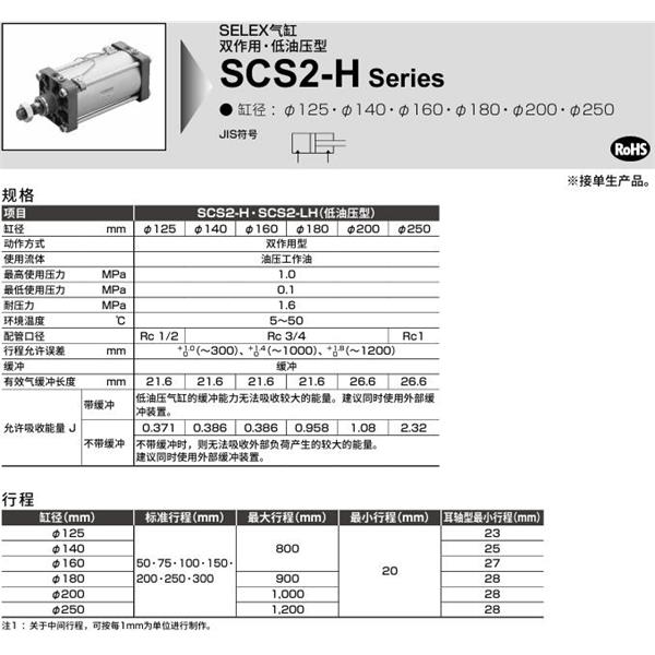 CKD喜開理SELEX氣缸SCS2-H-TA-140B-50-JY