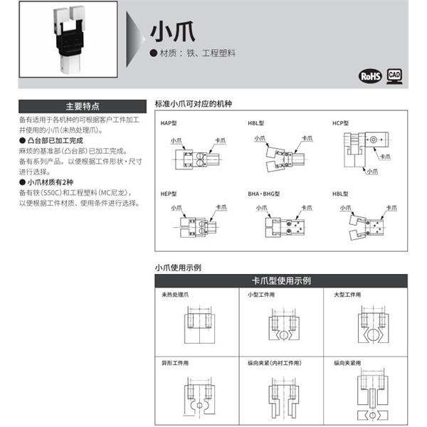 CKD喜開理小爪Small jawBHA-Y1-270
