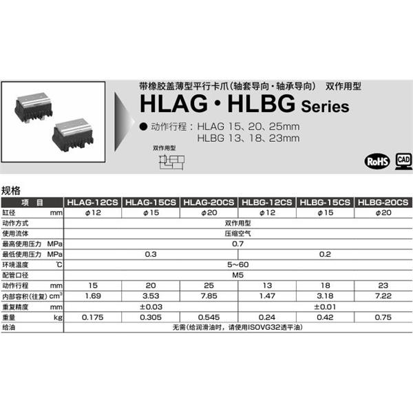 CKD喜開理薄型平行卡爪HLAG-12CS